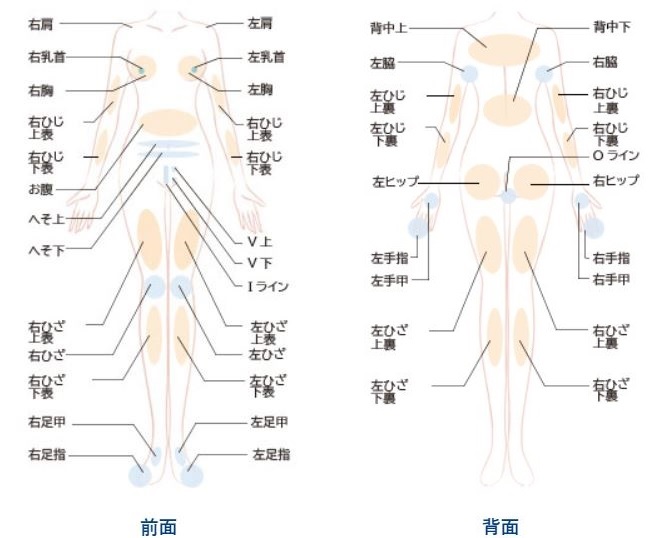 ストラッシュ部分脱毛:身体